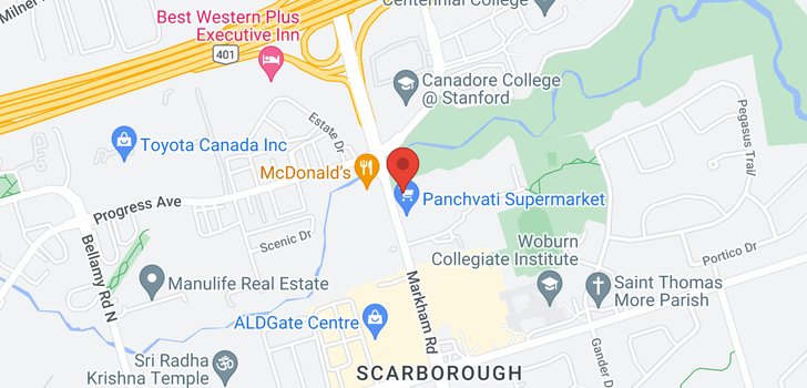 map of 1275 Markham Rd